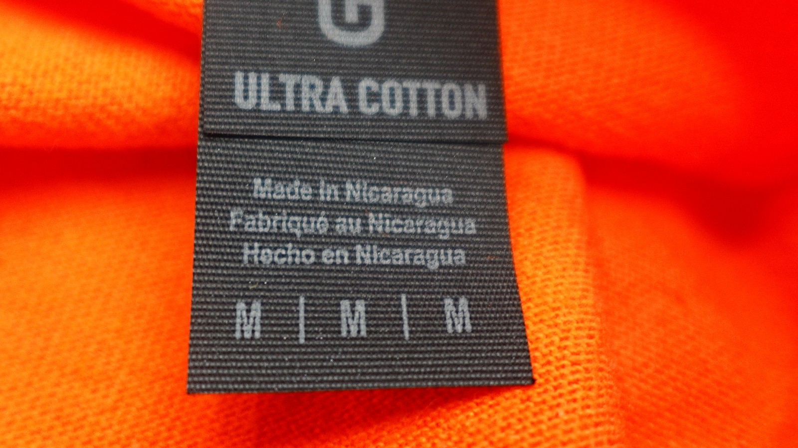 Gildan Adult Ultra Cotton Long Sleeve T-Shirt G2400 5-Pack Orange Medium