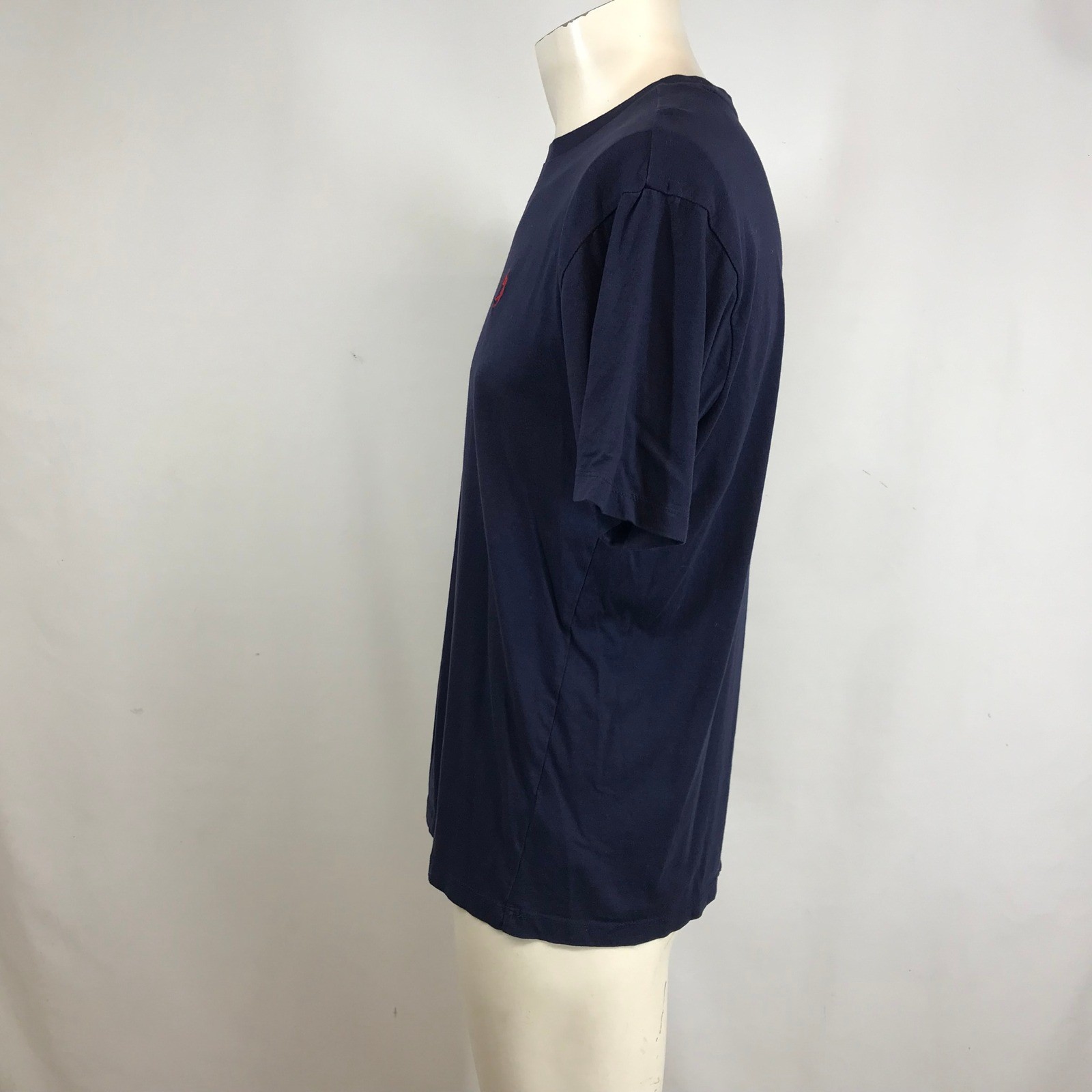 US Polo Assn Mens Navy Blue Cotton Crewneck T-Shirt Red Logo Size Medium