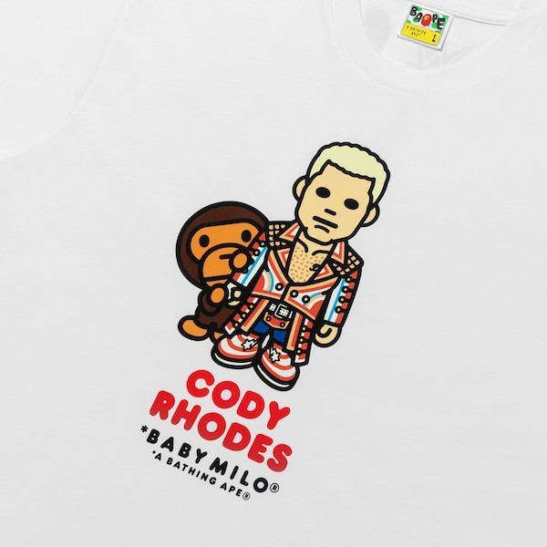 BAPE X FANATICS X WWE CODY RHODES BABY MILO SIZE LARGE & XL