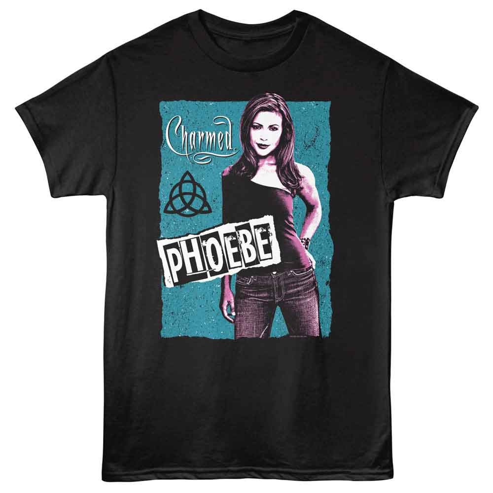Charmed – Phoebe Contrast – American Classics – Black Front Print Adult Short Sl