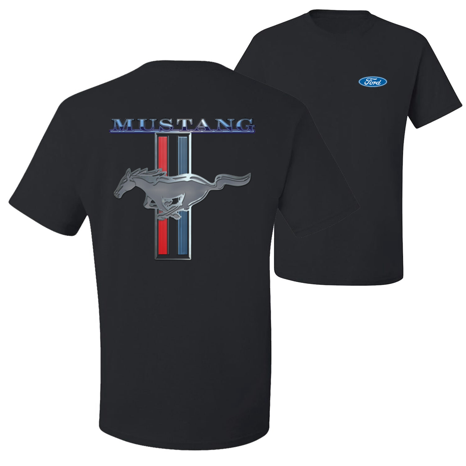 Ford Mustang Classic Pony USA Logo Men Graphic Tshirt