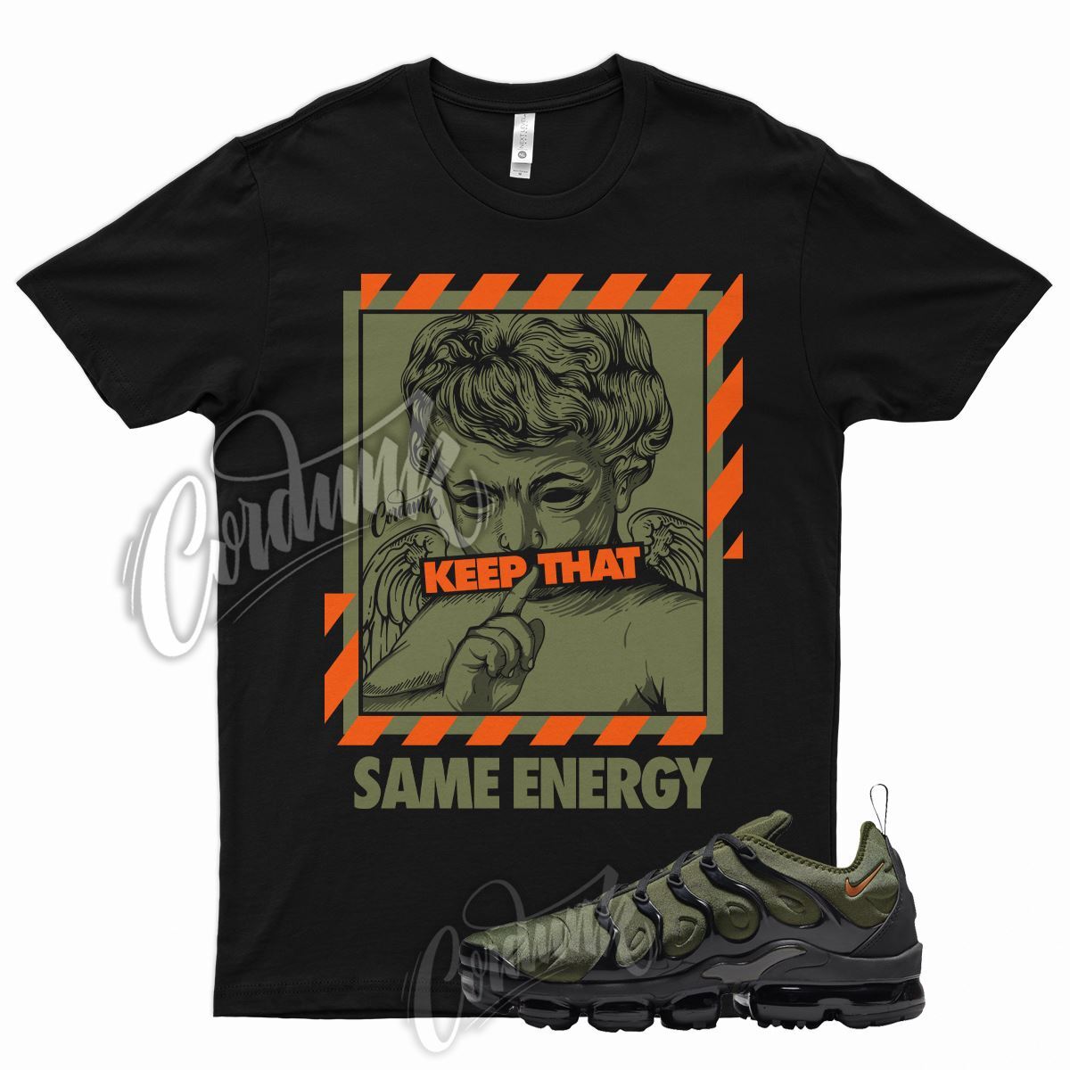 ENERGY T Shirt for N VaporMax Plus Olive Green Orange Sequoia Cactus Jack 6