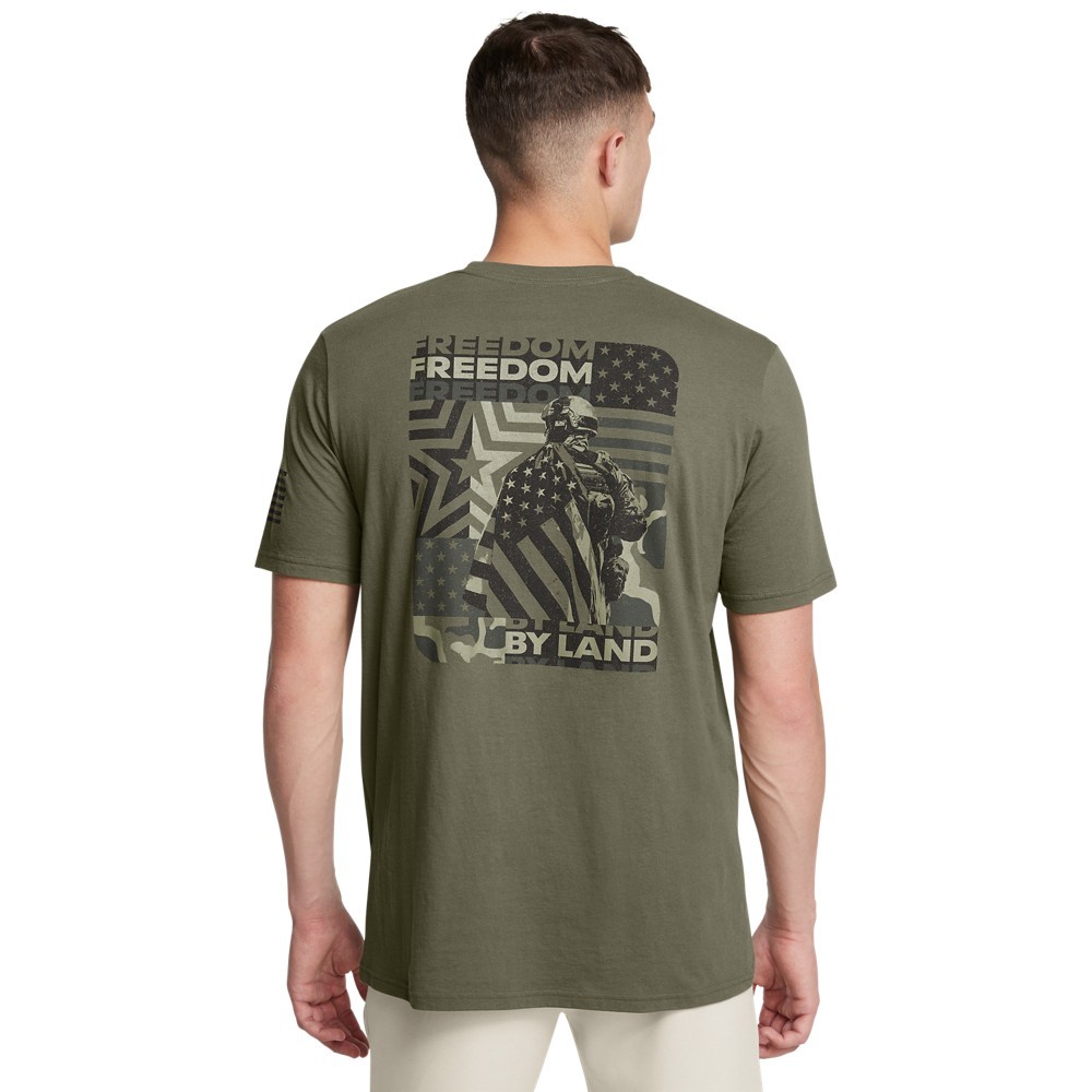 Under Armour 1386739 Men’s UA Freedom By Land Graphic Tee Short Sleeve T-Shirt