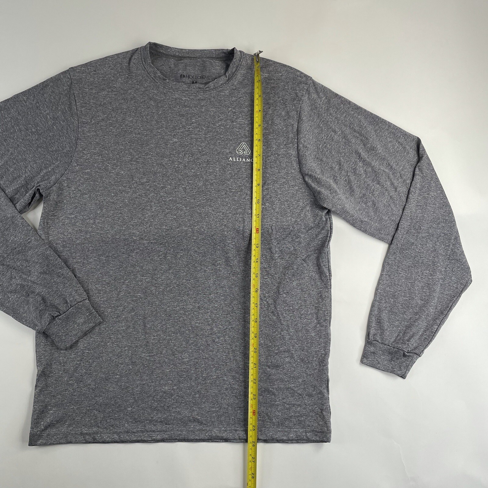 Holloway Alliance Shirt Medium Grey Mens Long Sleeve Activewear Used Casual