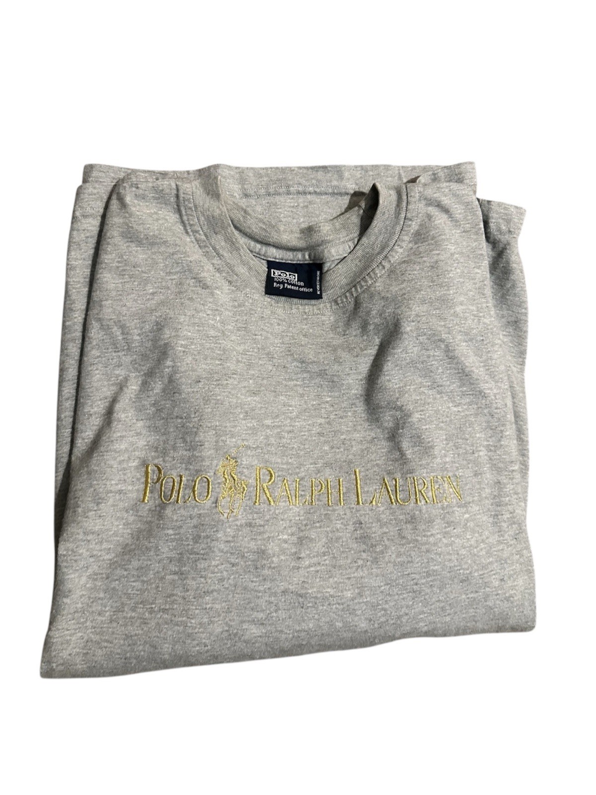 Polo Ralph Lauren Reg Patent Office Embroidered Long Sleeve T-Shirt Size Large