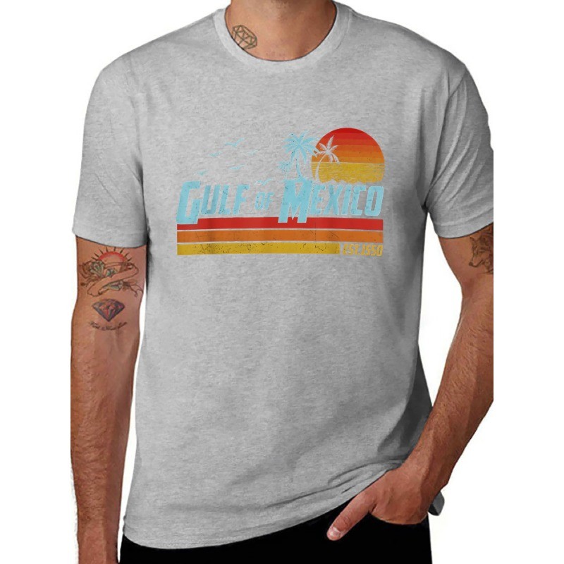 Gulf of Mexico Est 1550 Retro Vintage Beach T-Shirt