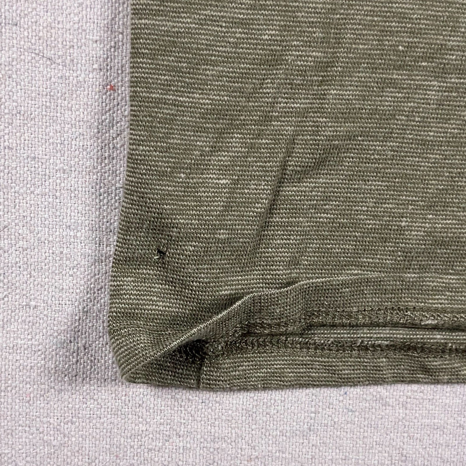 Octobre Editions T Shirt Mens Large Linen Cotton Blend Heather Green