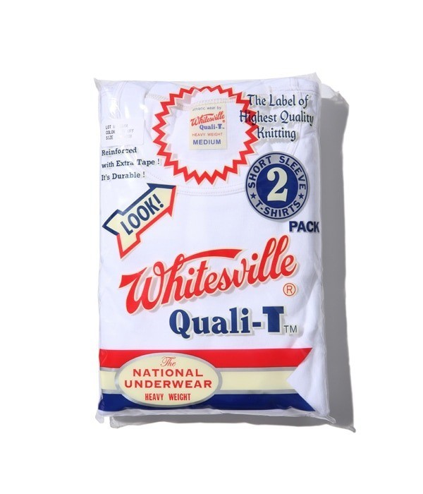 WHITESVILLE 2-PACK T-SHIRT WV73544 White Navy Toyo Enterprise MADE IN JAPAN