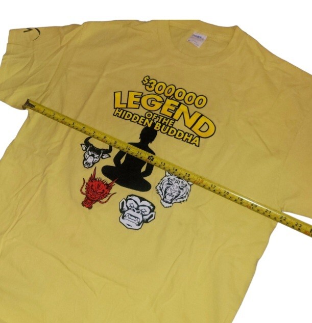 $300,000 Legend of The Hidden Buddha Men’s X-Large Yellow T-shirt Port & Company