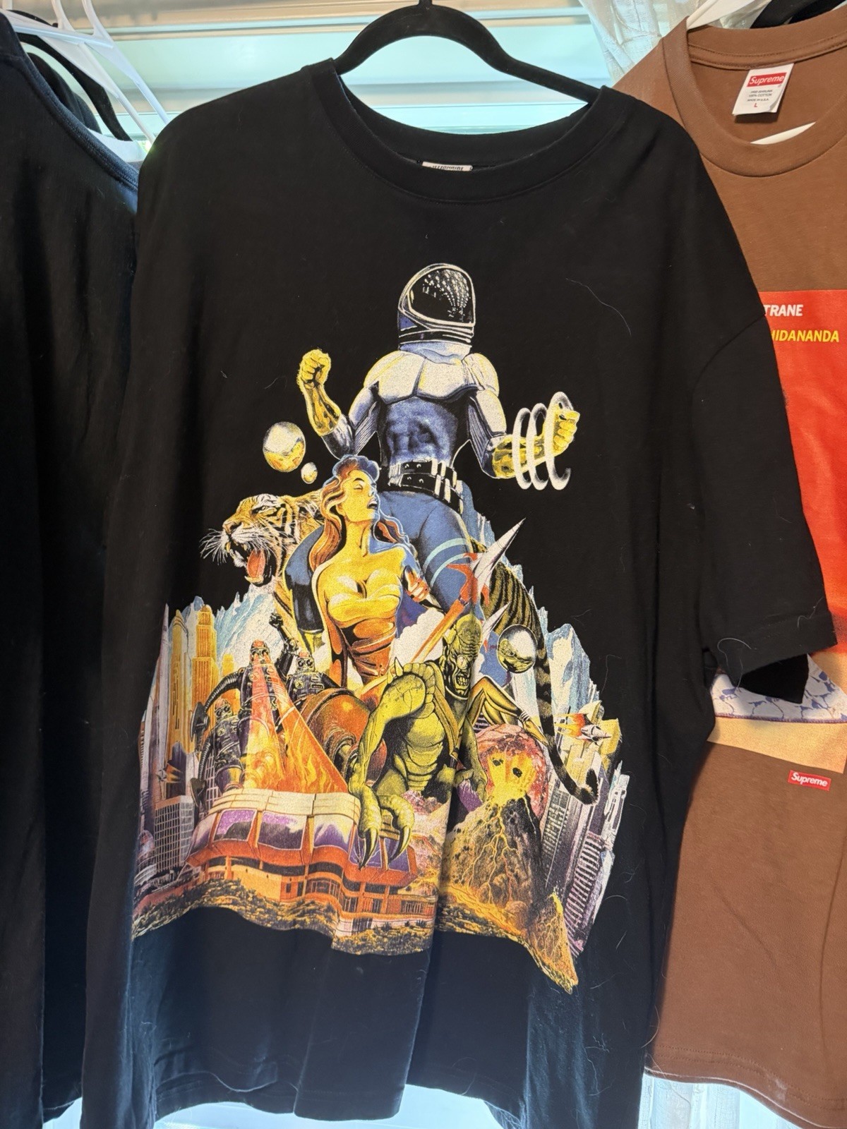 Billionaire Boys Club BBC Sci-Fi Graphic Tee Black Front Back Print Mens XL