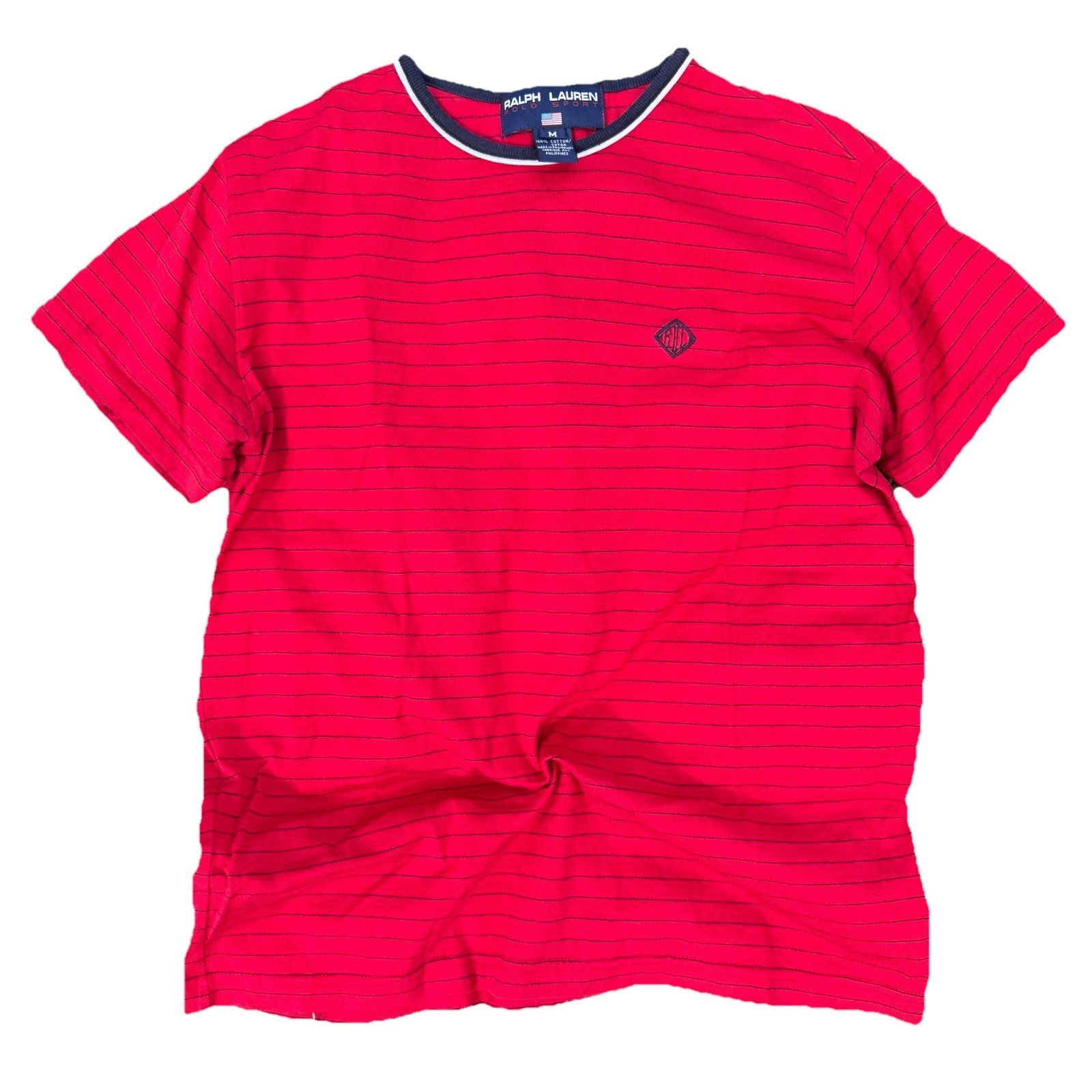 Vintage Polo Sport Shirt Womens Large Ralph Lauren Contrasting Trim Preppy 90s M