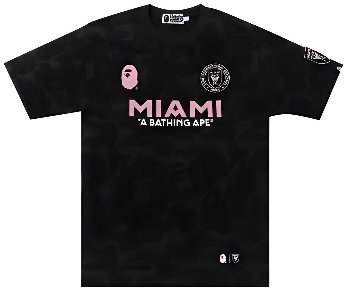 A Bathing Ape BAPE Inter Miami CF Baby Milo Graphic Crew Neck T-Shirt L Black