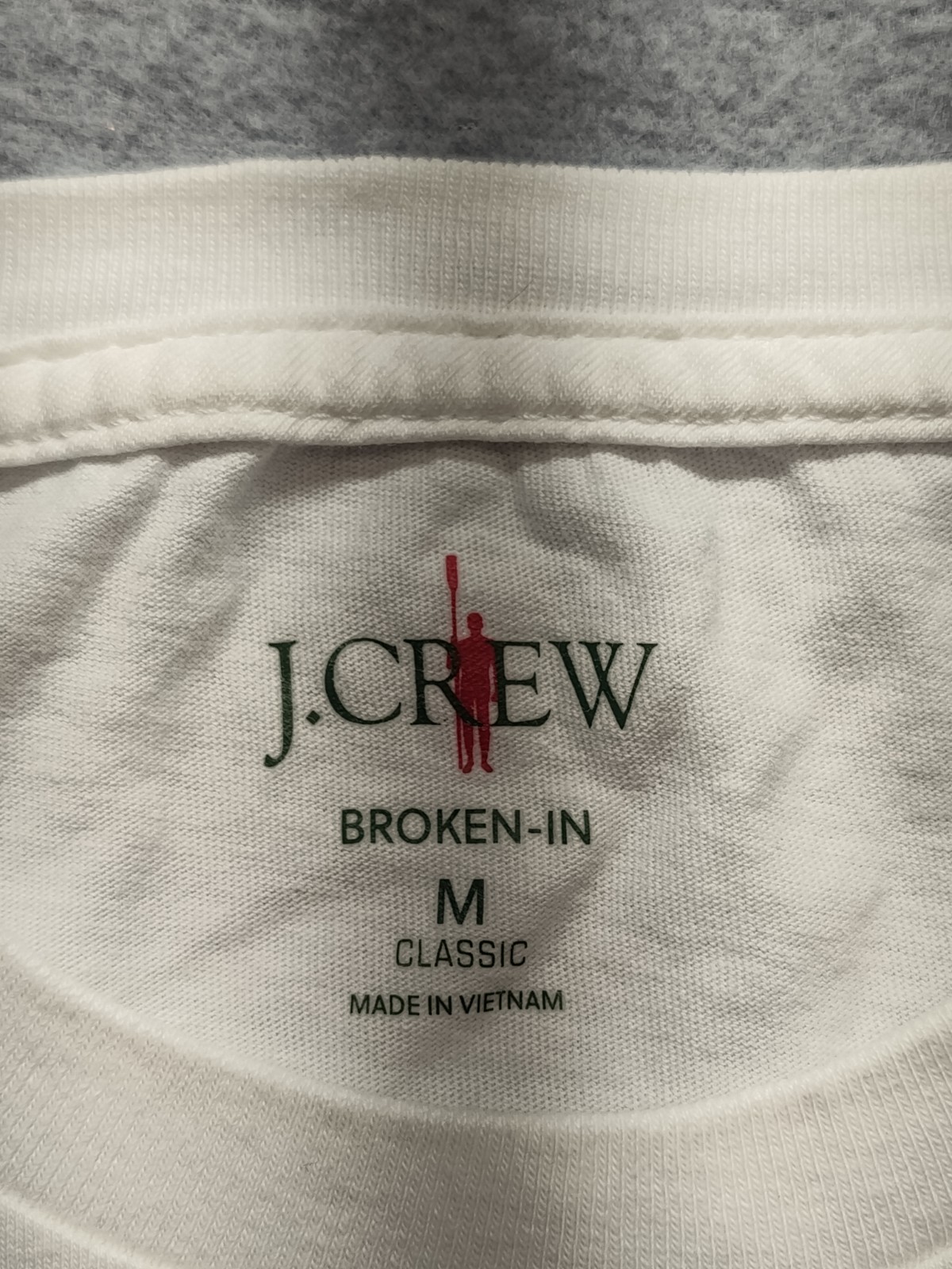 J Crew Men T Shirt M White 100% Cotton Classic Fit Short Sleeve Crew Neck Tee