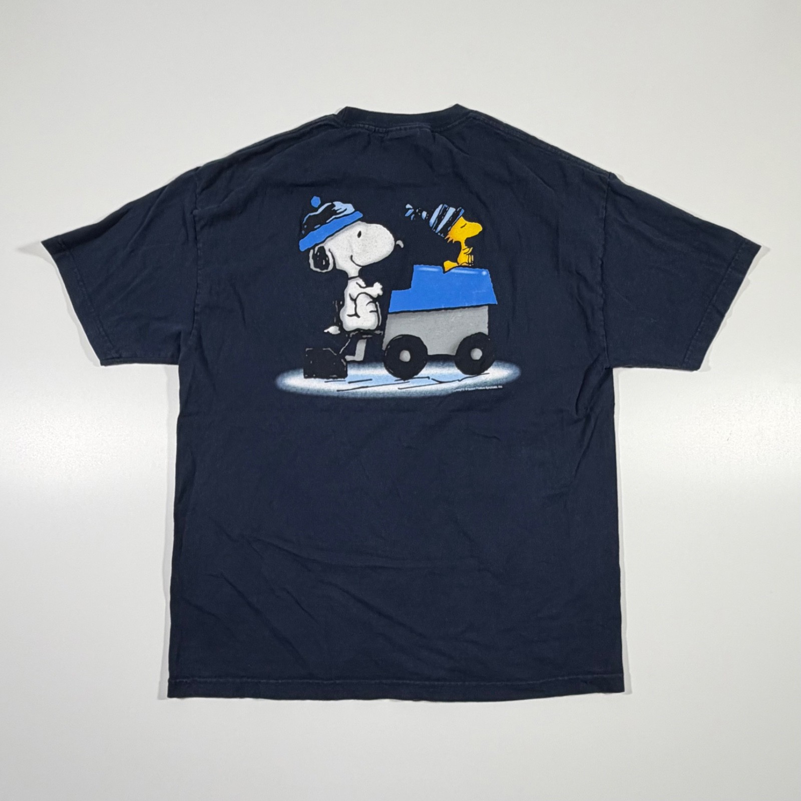 Vintage Y2K Snoopy Woodstock Zamboni Ice Hockey Shirt XL AAA Navy