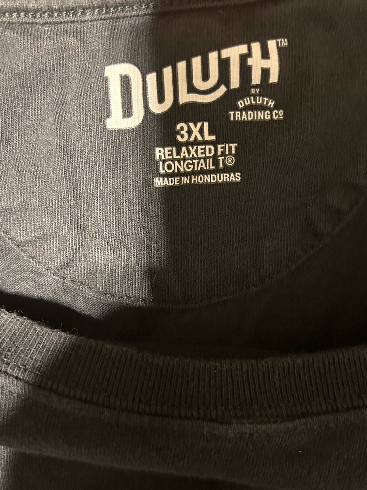 Duluth Trading Longtail T-Shirt Men’s 3XL Black Relaxed Fit Pocket Crewneck