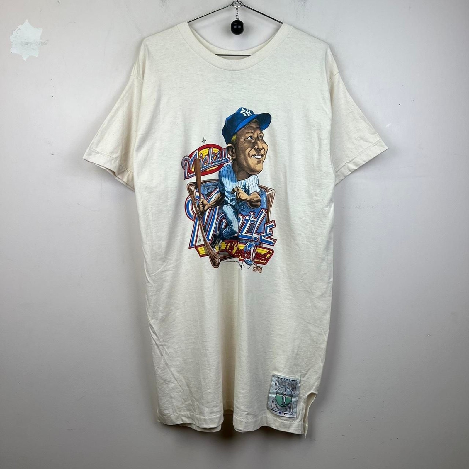 Vintage 90s Mickey Mantle Player New York Yankees MLB Baseball Tee shirt XL