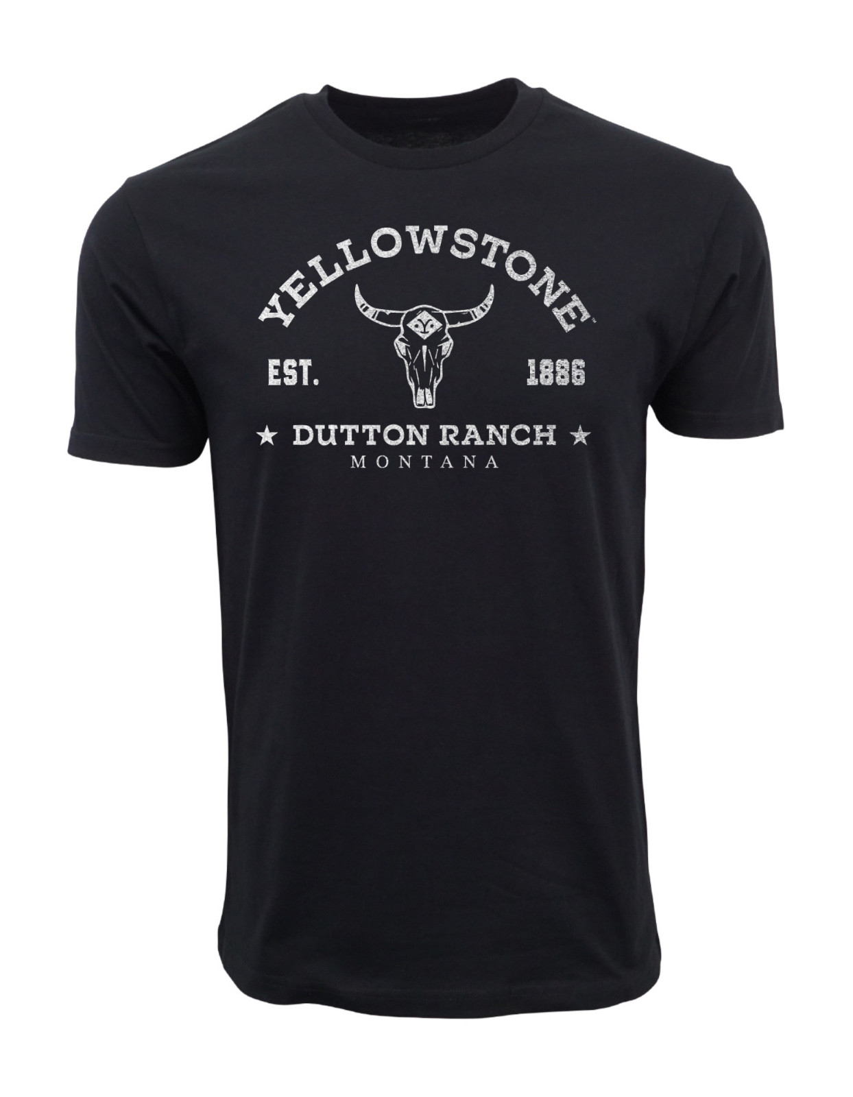 YELLOWSTONE DUTTON RANCH MONTANA T SHIRT DISTRESS LOGO OFFICIAL LICENSE T SHIRT