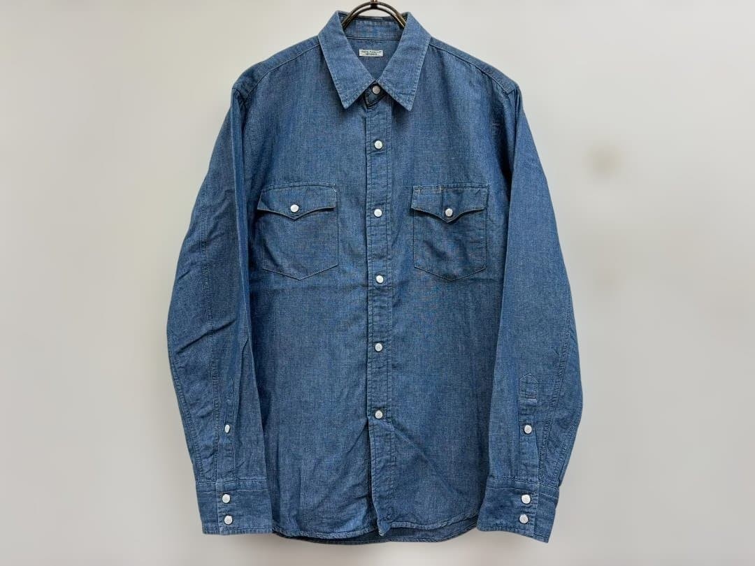 PHIGVEL Cowboy Shirt Chambray A26346 Fade Indigo Size S