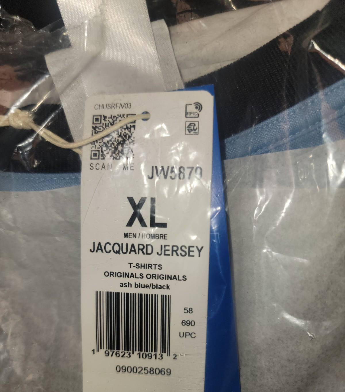 RARE! NEW MEN’S ADIDAS ORIGINALS TREFOIL JACQUARD SHIRT ~SIZE XL #JW587 BLUE