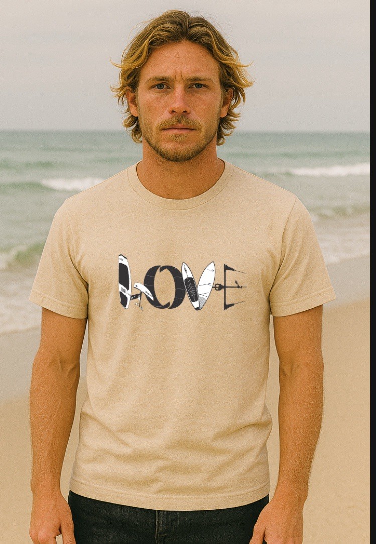LOVE Kitesurfing T Shirt Foiling Wingfoil Tee SUP Board Gifts wing Foil