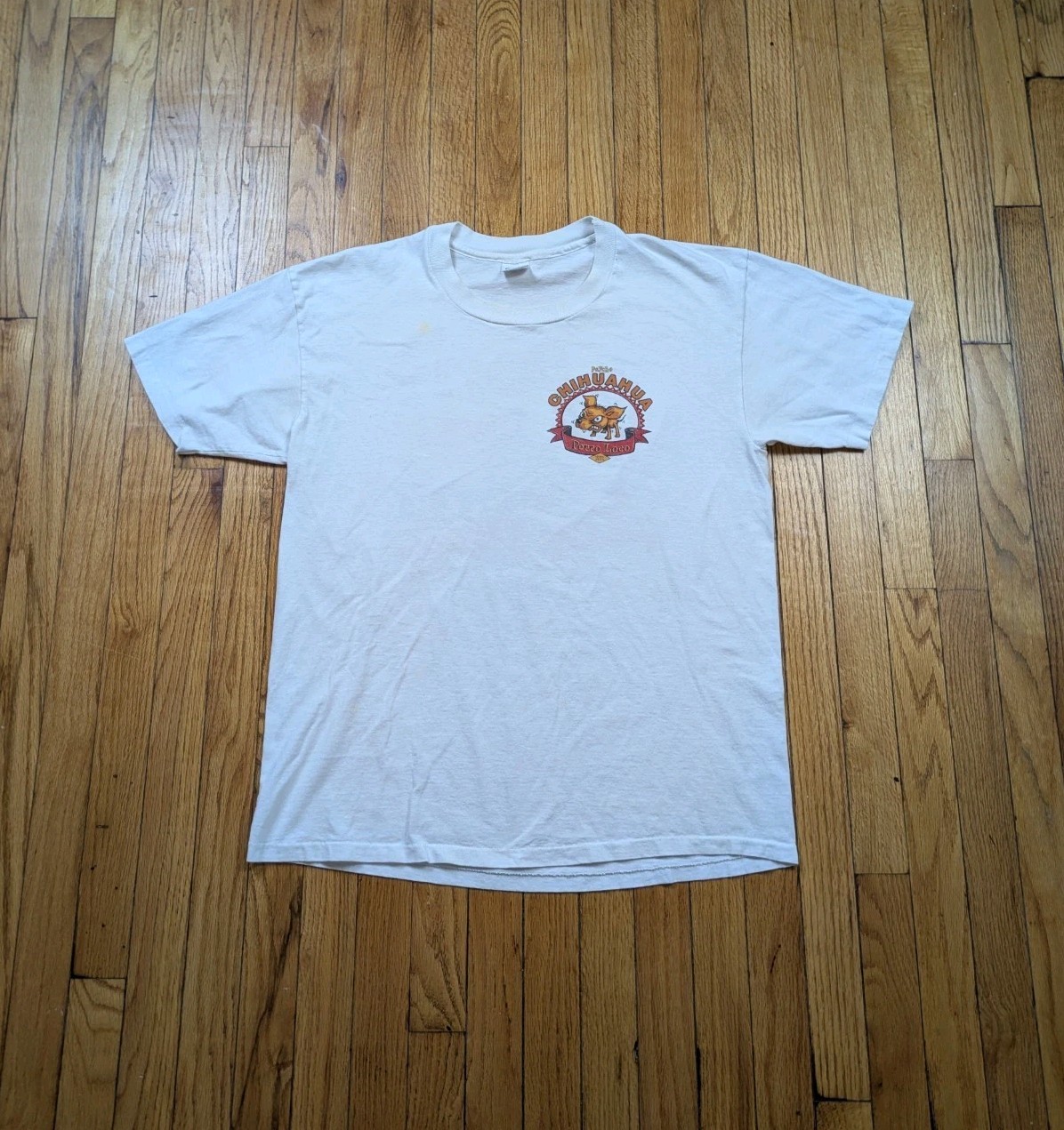 Vintage Psycho Chihuahua T-Shirt Men’s Size XL White Single Stitch 1995 USA