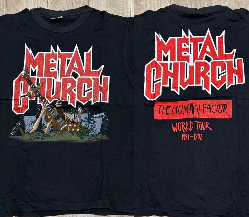90s Metal Church Rock band Black T shirt Men Women Classic tee NH28472