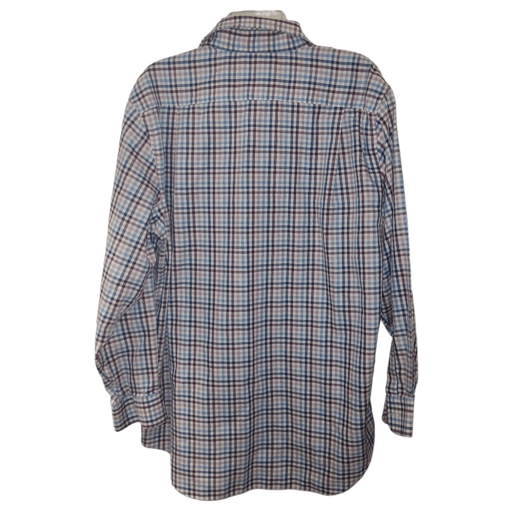 Croft & Borrow Purple Plaid Non Iron Men’s Button Down
