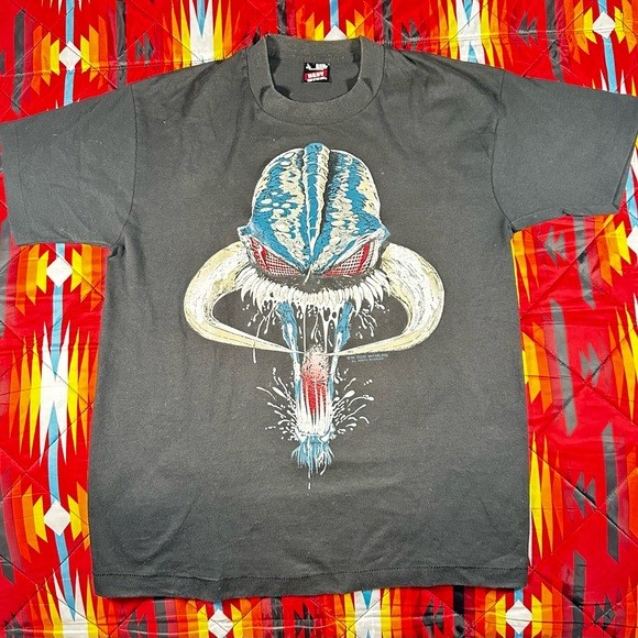 Rare Spawn Movie 90s Charcoal Graphic Short Sleeve T shirt Vtg NH22295