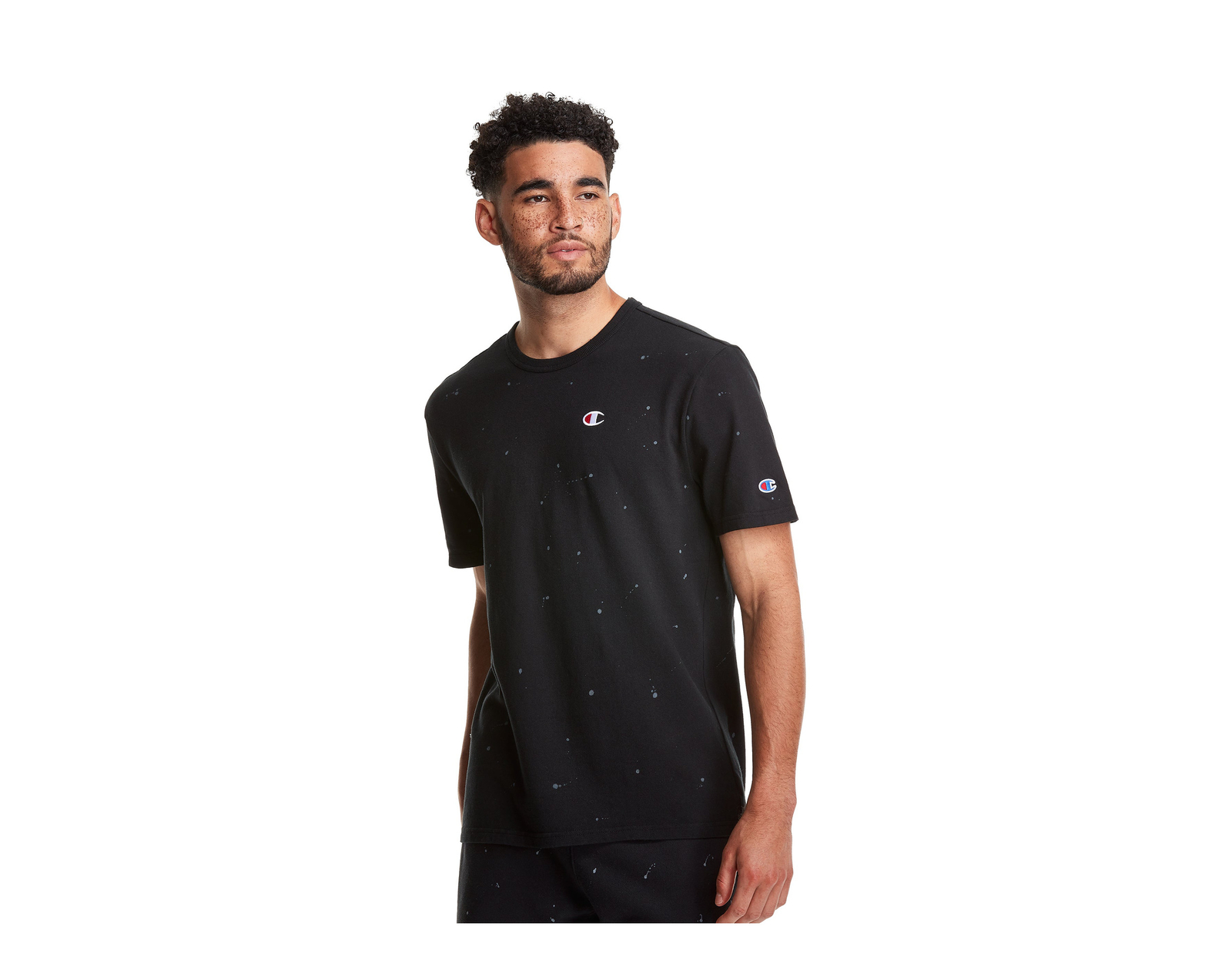 Champion C-Life Heritage Paint Splatter SS Black Tee T25969-549967-A82C