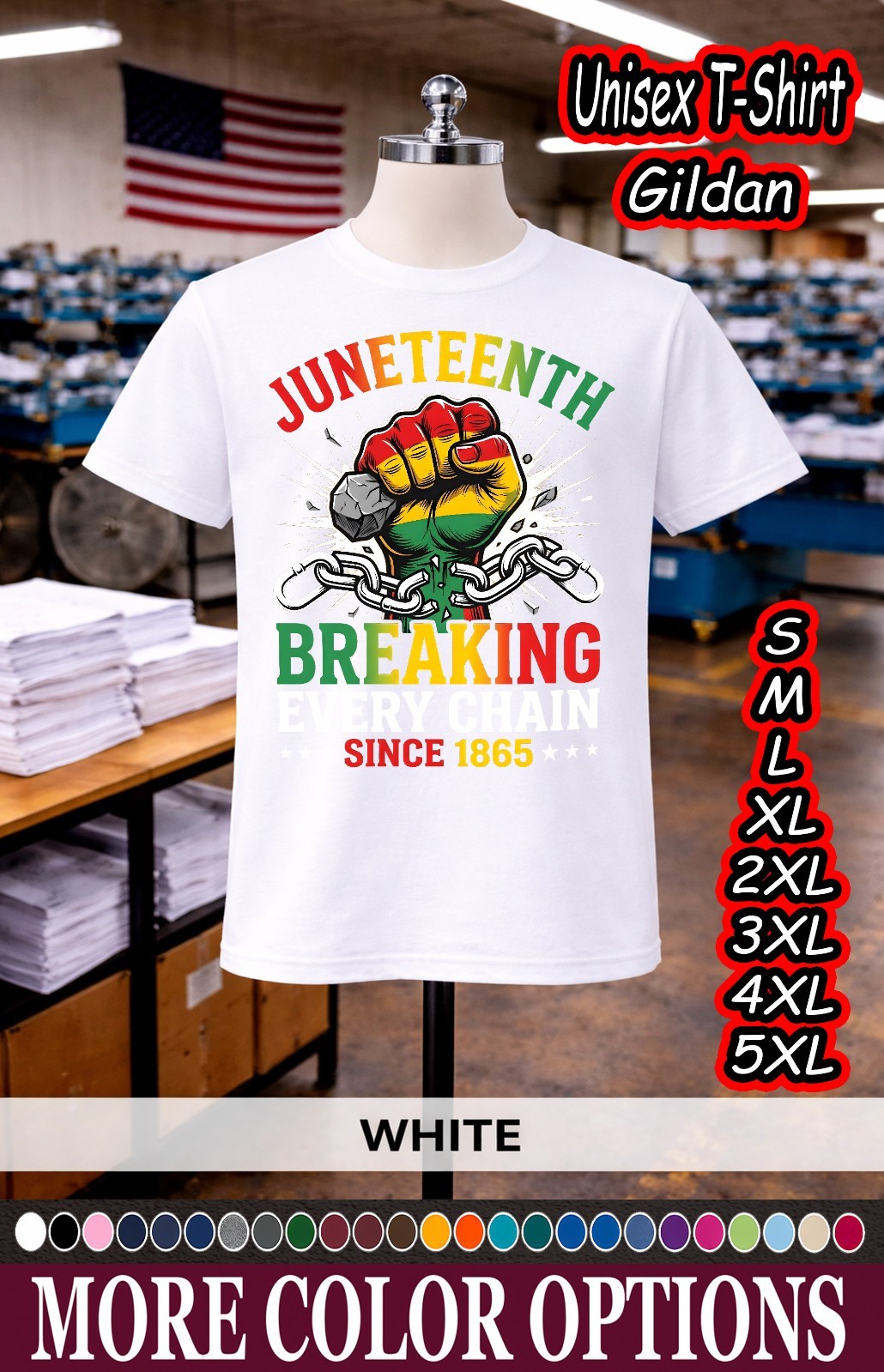 Juneteenth Breaking Every Chain Shirt Freedom Equality Graphic Tee