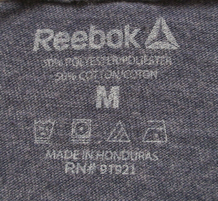 Reebok Rainbow Skull Barbells Dumbbells T Shirt Mens M Poly Cotton