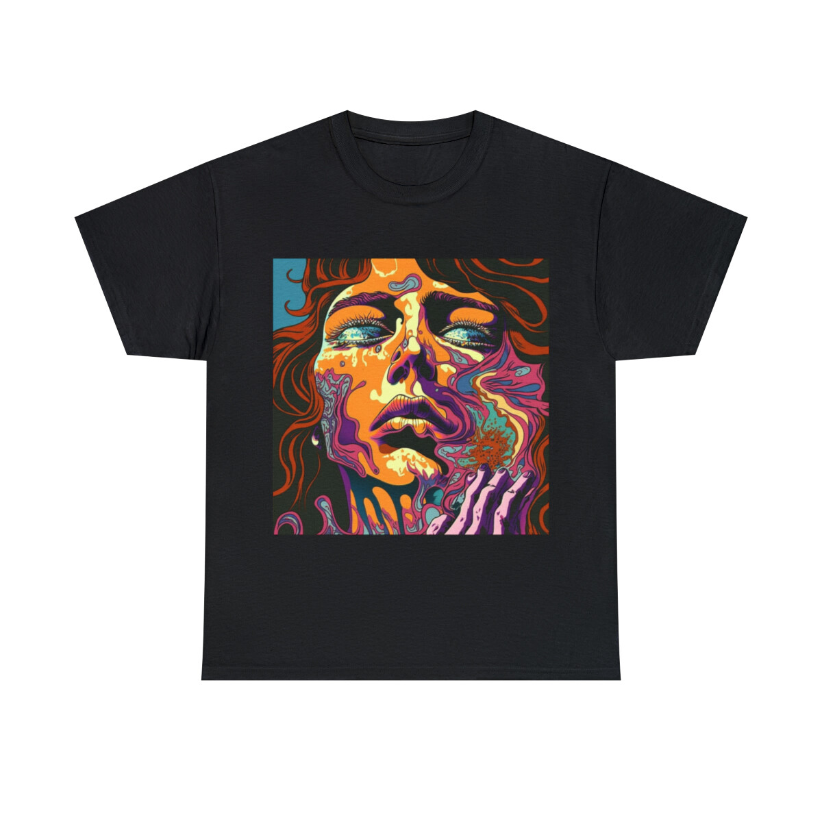 Vintage Style T Shirt Modern Retro Album Art Trippy Hippie LSD Mushroom Abstract