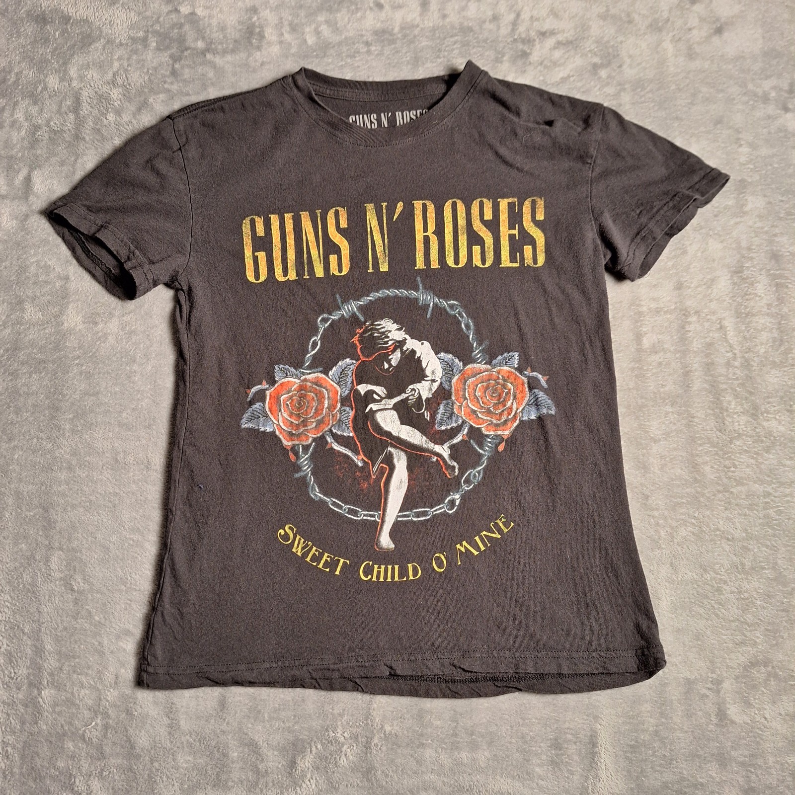 Guns N’ Roses Seeet Child O’ Mine Black T-Shirt Size Small Rock Goth Grunge