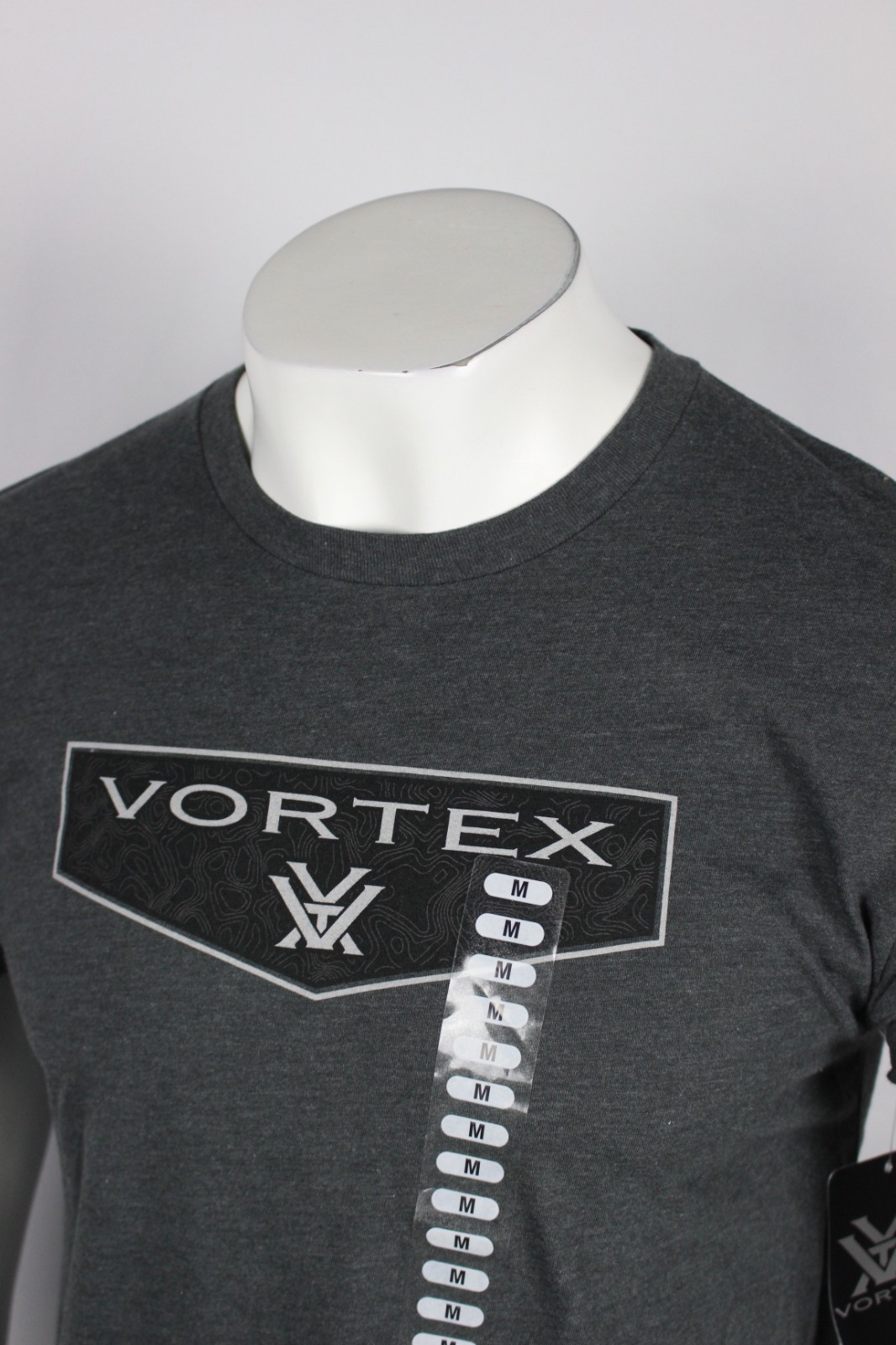 Vortex Men’s Shield Short Sleeve T Shirt Charcoal Heather Gray