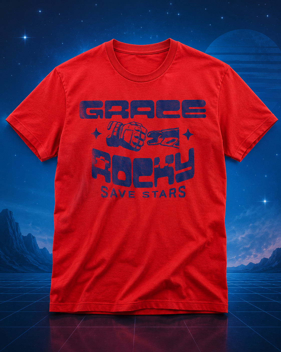 Grace Rocky Save Stars Shirt, Rocky Alien Friendship Sci-Fi Lover Gift Tee