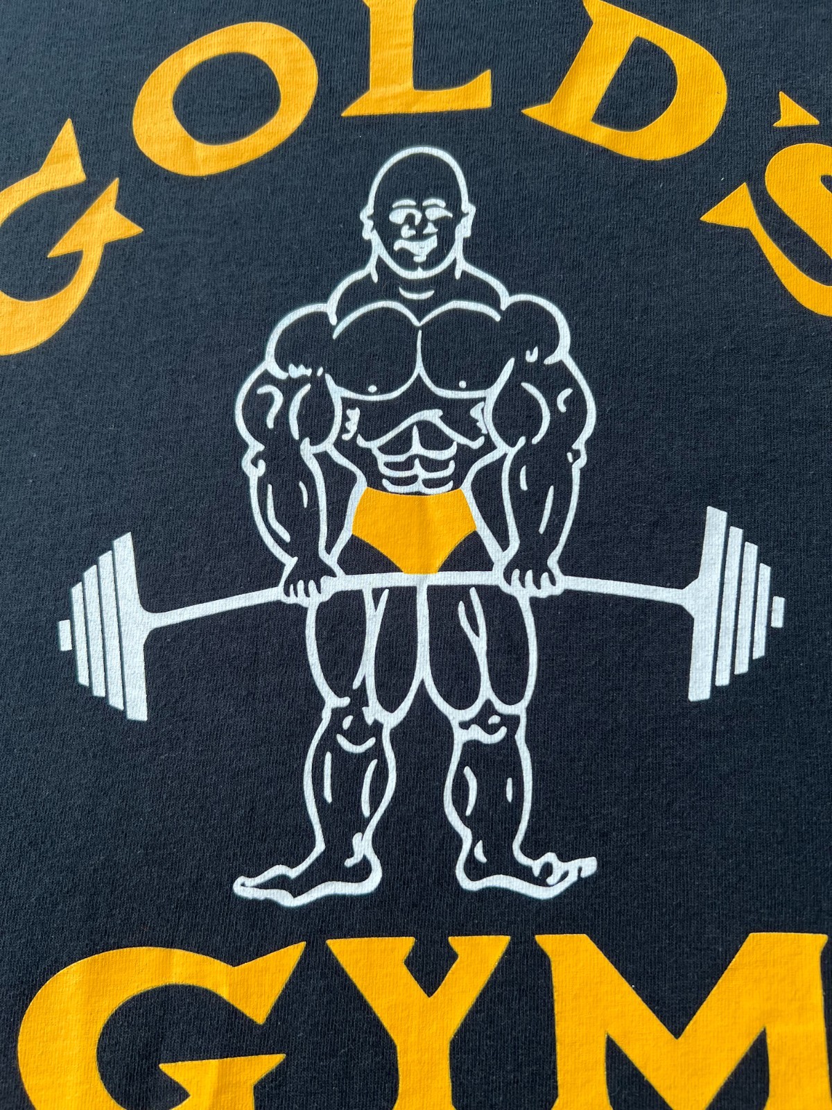 Golds Gym Bodybuilding Workout Sport Black T-shirt Sz M