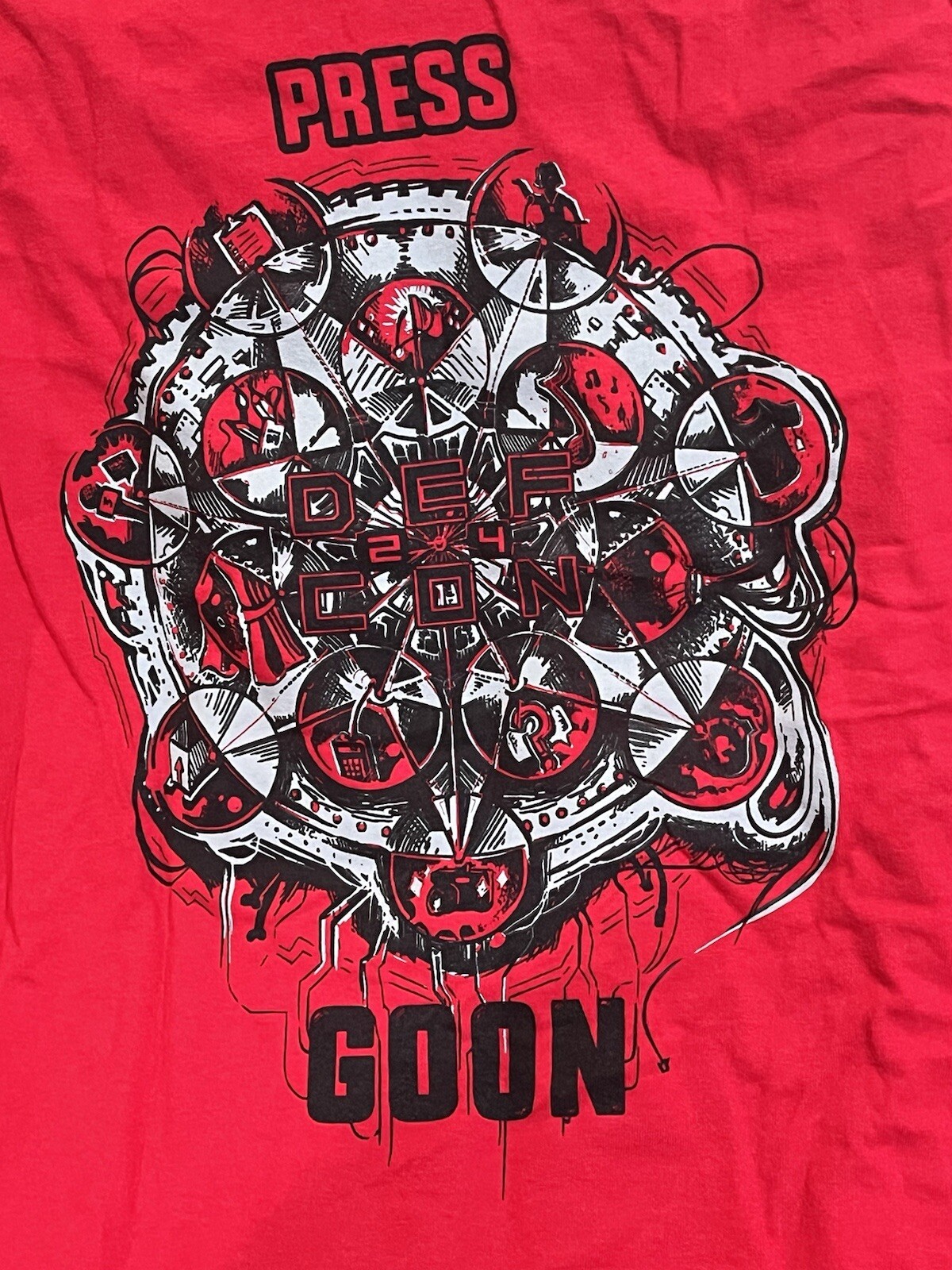 DEFCON 24 New Goon / Press T-shirt, 2XL-VERY Hard To Find-Las Vegas Hacker-NEW