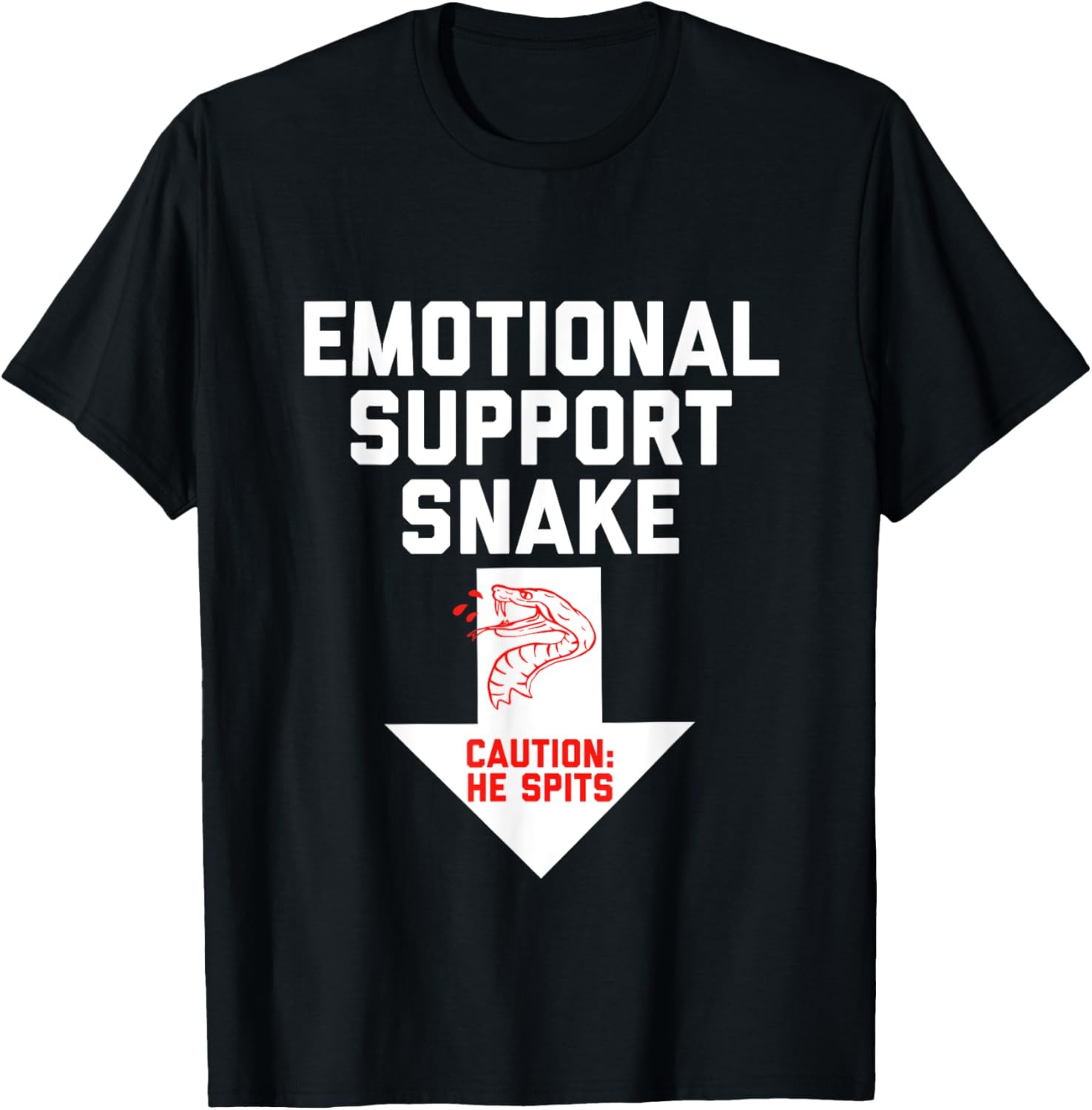 Crude Humor Inappropriate Emotional Support Snake Halloween T-Shirt