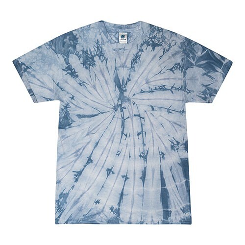 Multi-Color Tie Dye Spider T-Shirts, Adults Short Sleeve Cotton Colortone