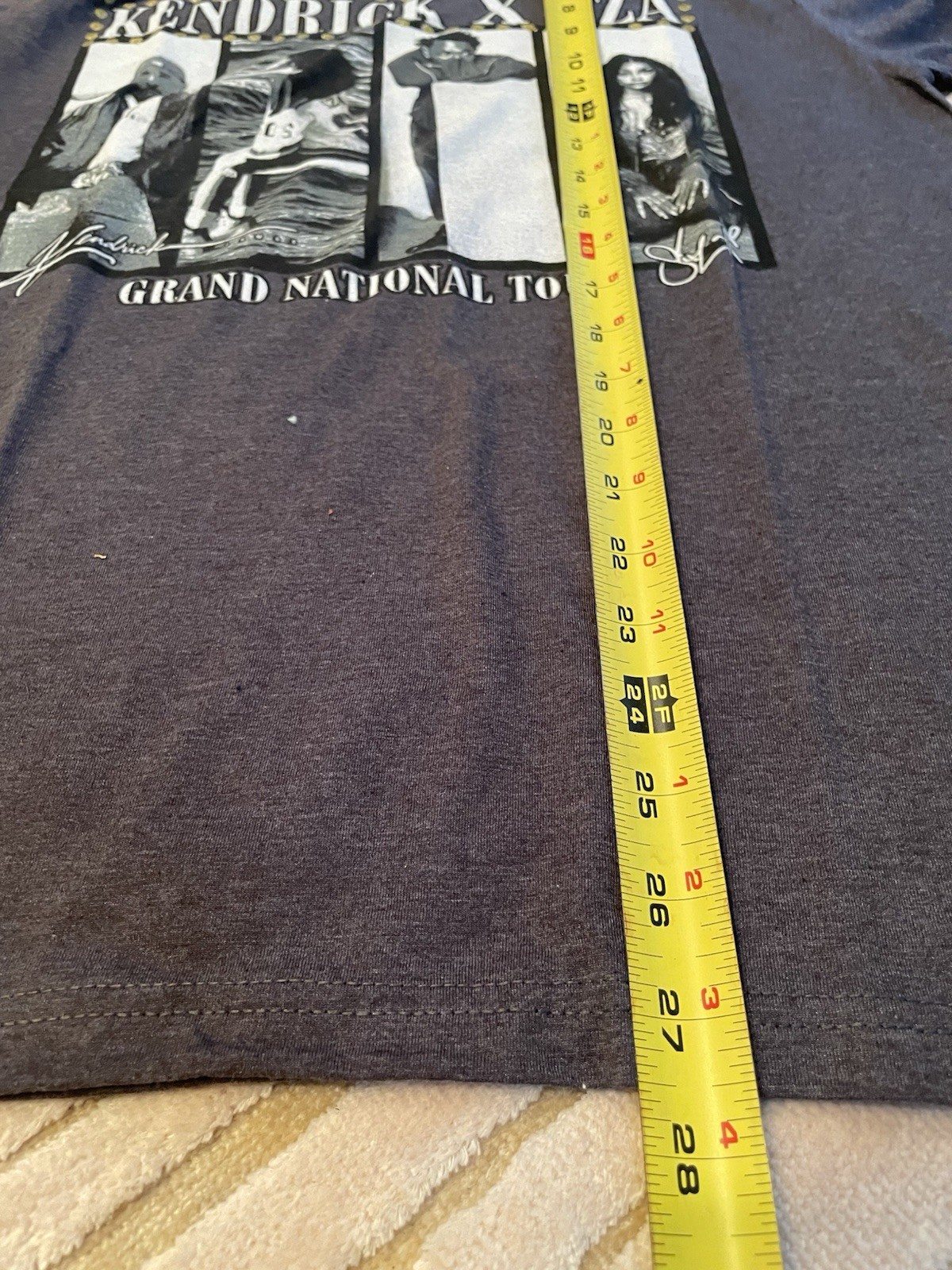 Kendrick x SZA Grand National Tour Black Graphic Print Crew Neck T-Shirt Men’s S