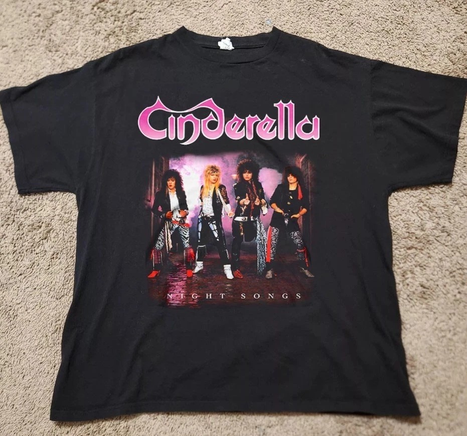 Cinderella rock band unisex classic black unisex t-shirt men women S-5XL