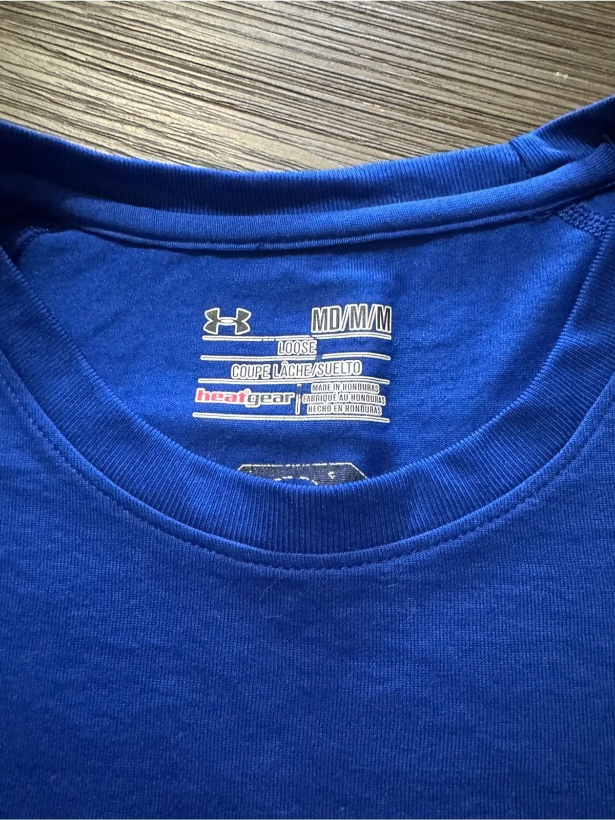 Under Armour Blue Short-Sleeve Tee with Red & Yellow Superman Logo