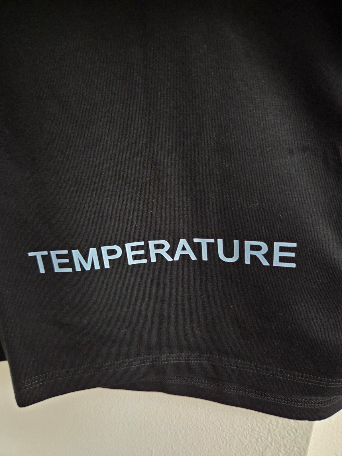 Off Wht Do Not Cross Temperature Black T-Shirt Regular Fit S/M/L/XL T41