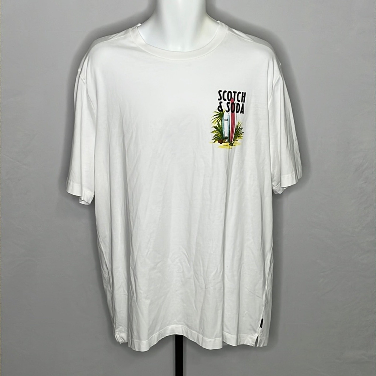 Scotch & Soda Organic Cotton Short Sleeve Logo Graphic Tee – NEW – Size XXL