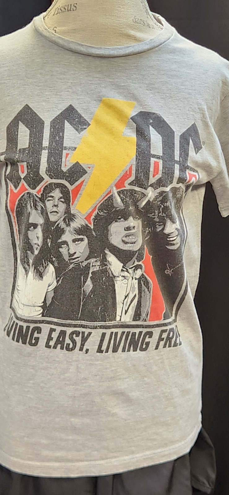 AC/DC “Living Easy, Living Free” Graphic Band T-Shirt – Size Small