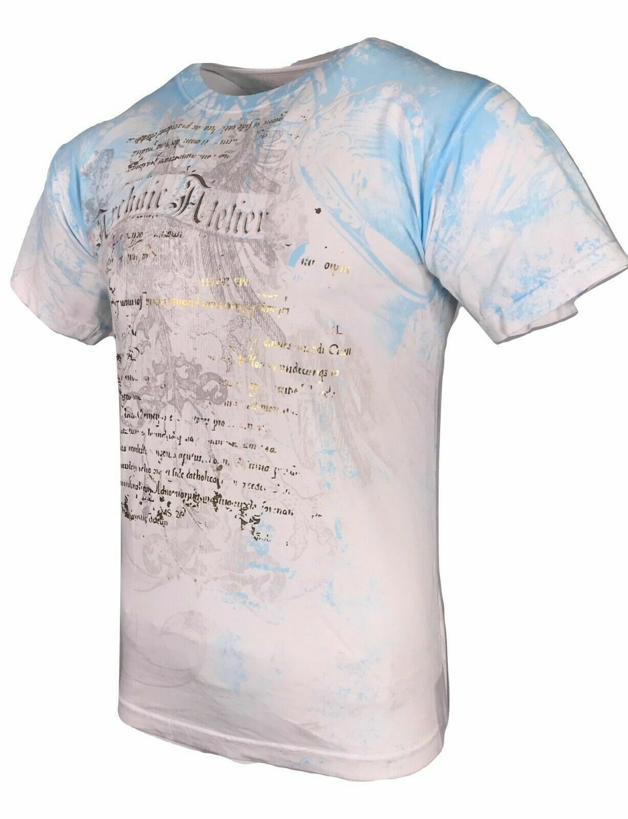 ARCHAIC by AFFLICTION Men’s T-Shirt CASCO Eagle White Tattoo Biker S-4XL $40 NW