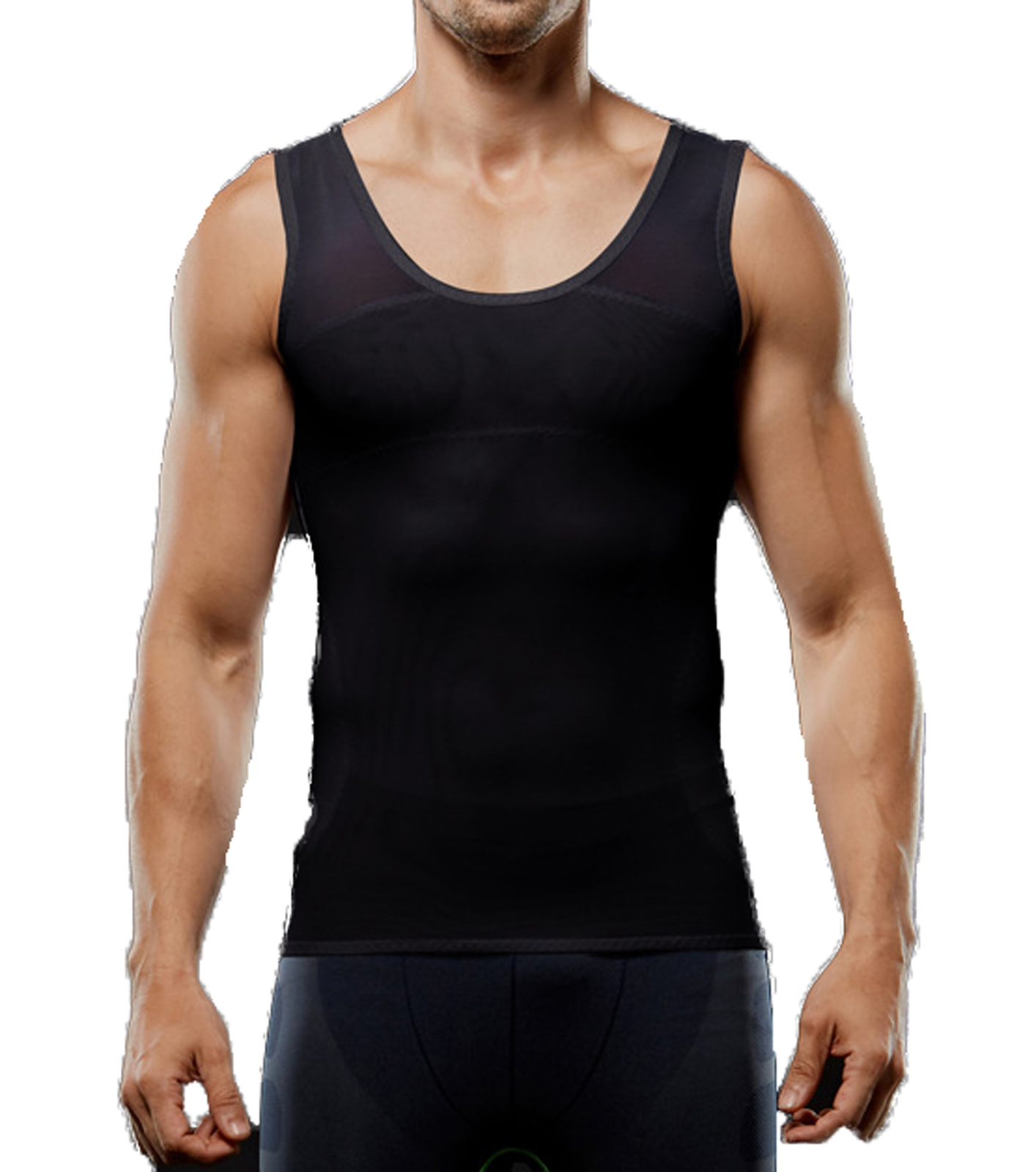 Men’s Slimming Body Shaper Vest Chest Compression Shirts Tank Gynecomastia Moobs