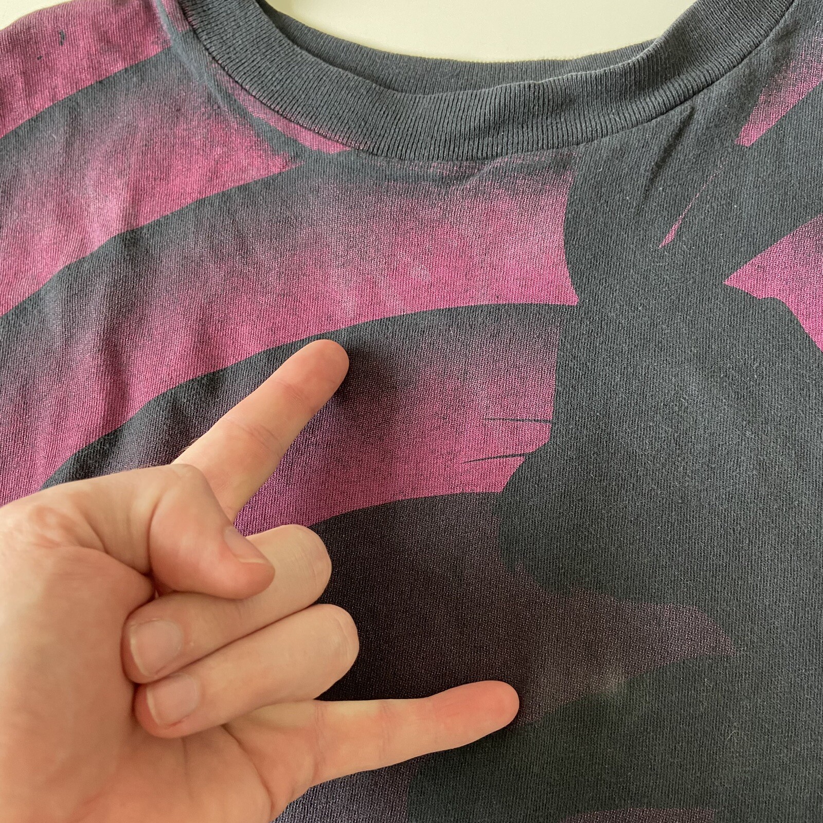 Vintage 1992 Wild Oats Bugs Bunny Shadow T-Shirt Mens XL Looney Tunes AOP Tee