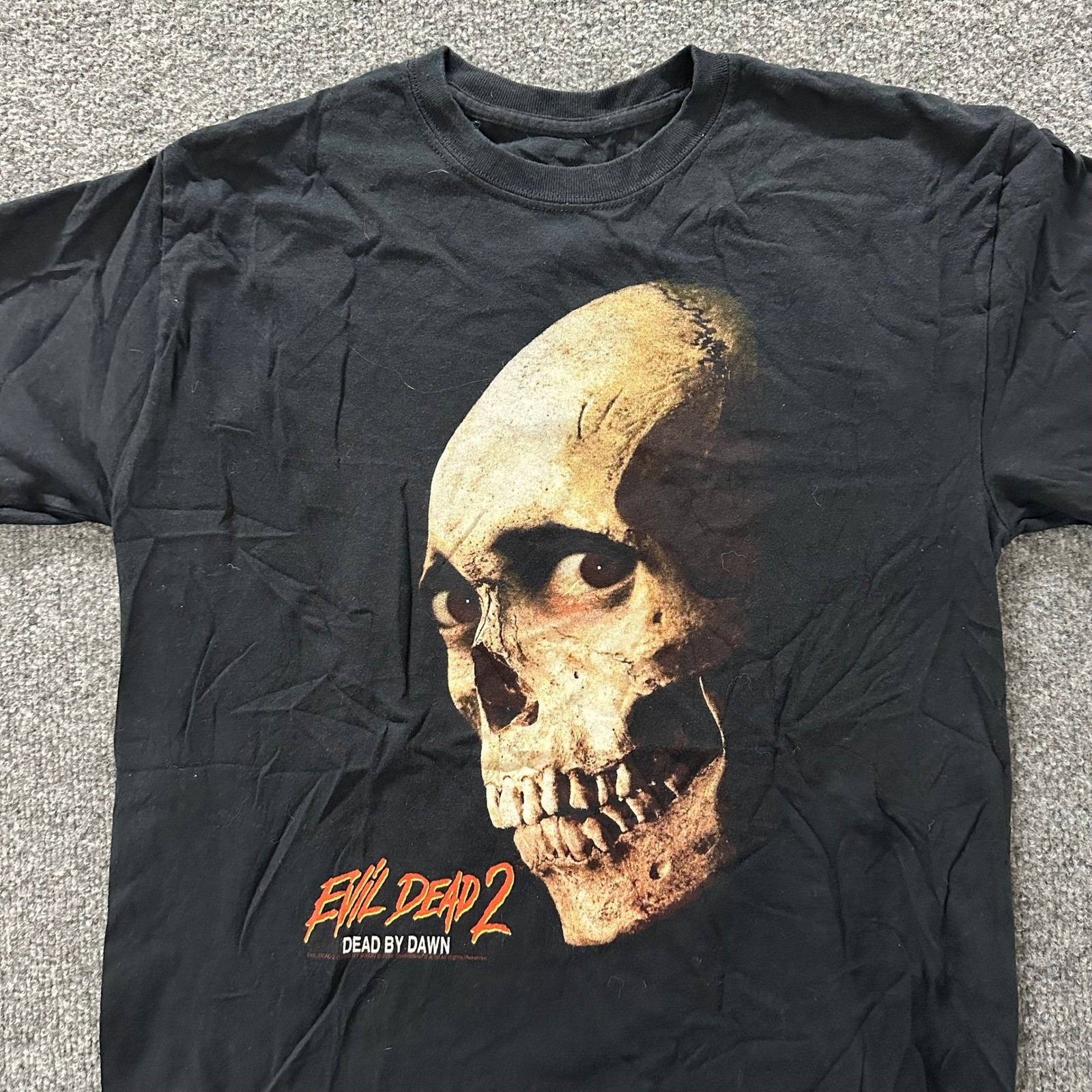 Evil Dead 2 T-Shirt Mens Size M Black Dead By Dawn Horror Movie Skull Graphic