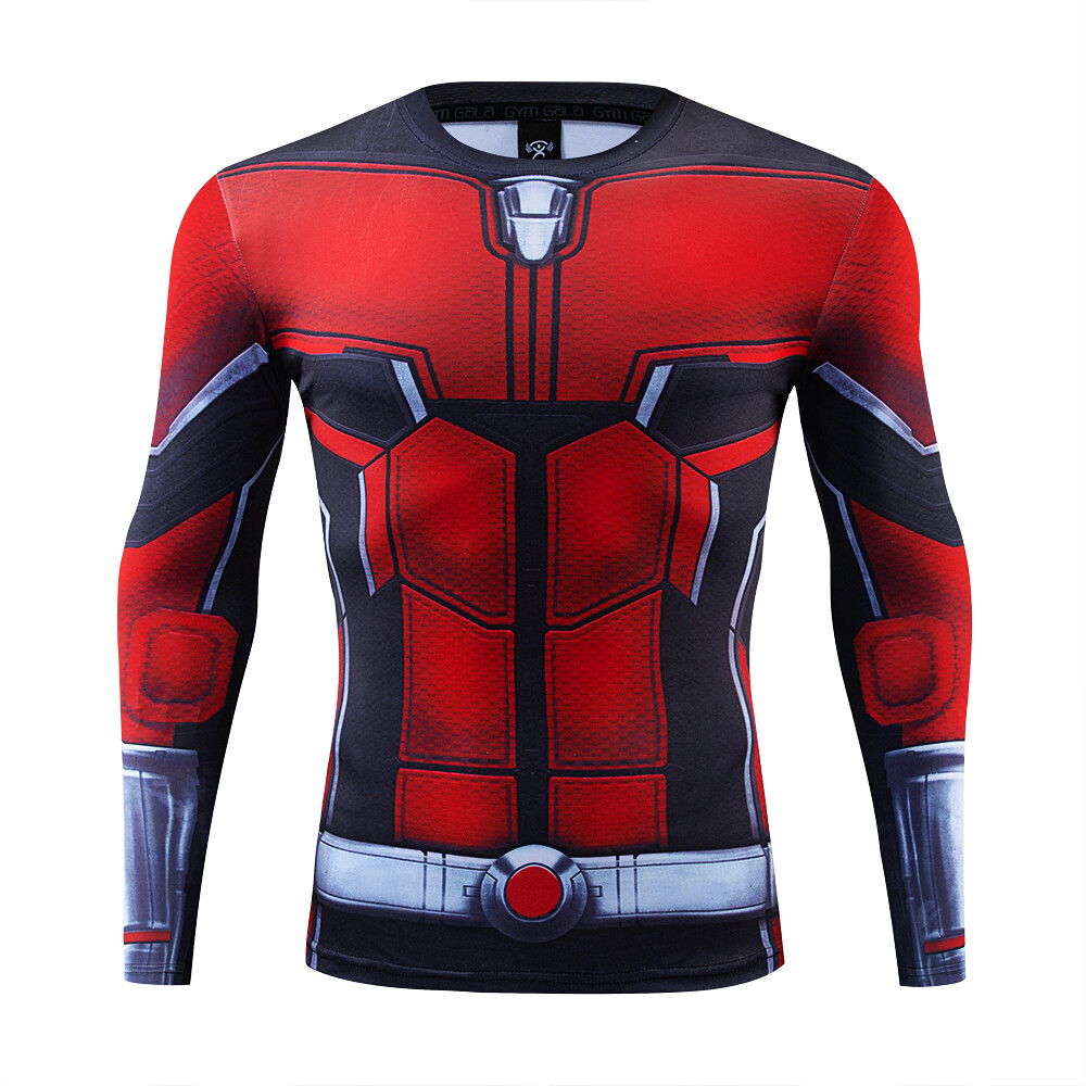 Men’s T-shirts Base Layer Compression Tops Sports Superhero Tights Long Sleeve